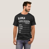 Blanca Nutritional Facts Serving Size Calories T-shirt (Voorkant volledig)