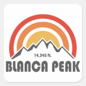 Blanca Peak Vierkante Sticker (Voorkant)
