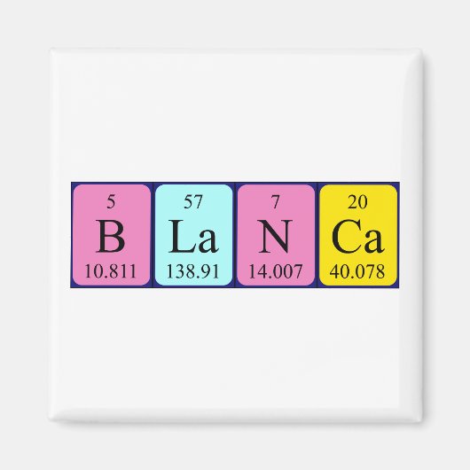 Blanca periodieke tabelnaam magneet (Voorkant)