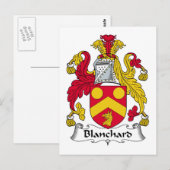 Blanchard Family Crest Briefkaart (Voorkant / Achterkant)