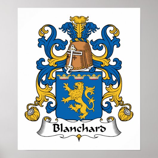 Blanchard Family Crest Poster (Voorkant)