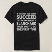 BLANCHARD Funny Surname Family Tree Birthday Reuni T-shirt (Design voorkant)