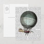 Blanchard  Hot Air Ballon Briefkaart (Voorkant / Achterkant)