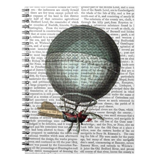 Blanchard  Hot Air Ballon Notitieboek (Voorkant)