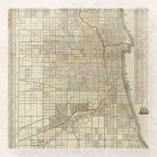 Blanchard's gids van Chicago 2 Glazen Onderzetter (Voorkant)