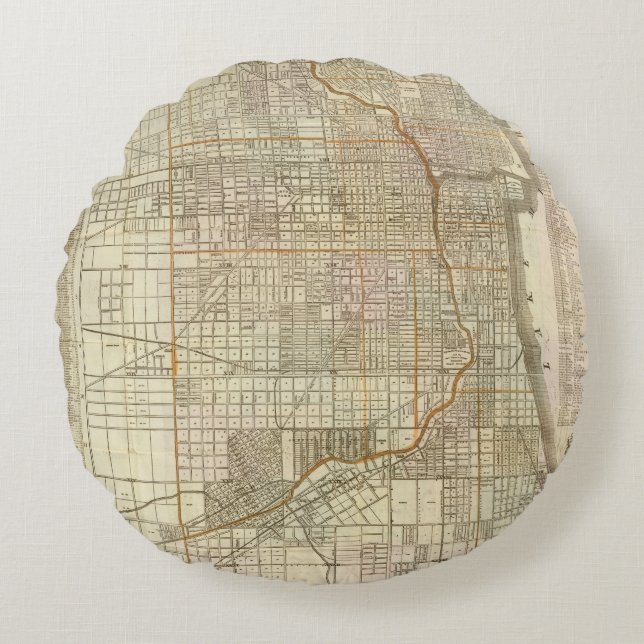 Blanchard's gids van Chicago Rond Kussen (Voorkant)