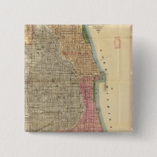 Blanchard's gids van Chicago Vierkante Button 5,1 Cm (Voorkant)