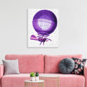 Blanchards Hydrogeen (Paars) Hot Air Ballon 3 Canvas Afdruk (Insitu (Woonkamer))