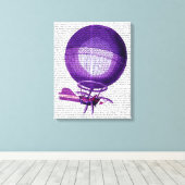 Blanchards Hydrogeen (Paars) Hot Air Ballon 3 Canvas Afdruk (Insitu (Houten vloer))