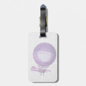 Blanchards Hydrogeen (Paars) Hot Air Ballon Bagagelabel (Achterkant verticaal)
