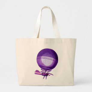 Blanchards Hydrogeen (Paars) Hot Air Ballon Grote Tote Bag
