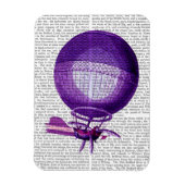 Blanchards Hydrogeen (Paars) Hot Air Ballon Magneet (Verticaal)