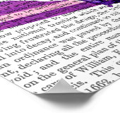 Blanchards Hydrogeen (Paars) Hot Air Ballon Poster (Hoek)