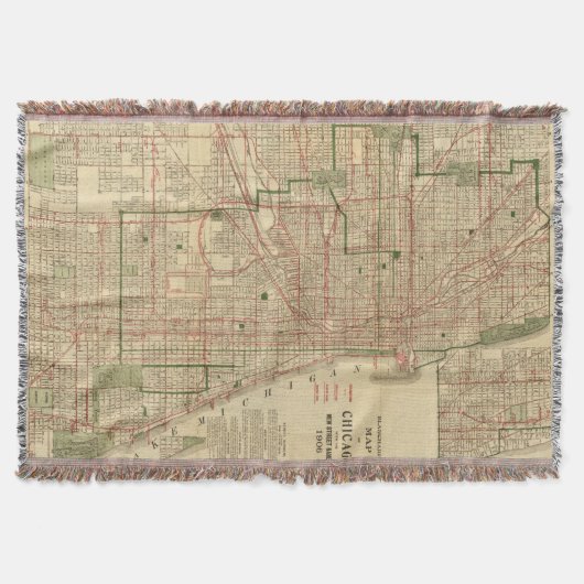Blanchard's kaart van Chicago Deken (Voorkant)