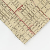 Blanchard's kaart van Chicago Fleece Deken (Hoek)