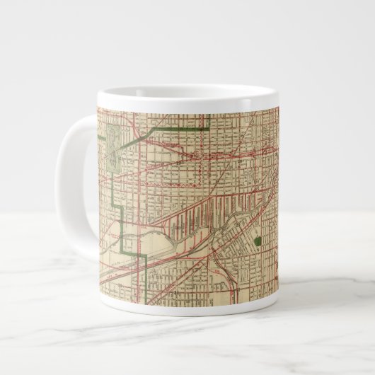 Blanchard's kaart van Chicago Grote Koffiekop (Links)
