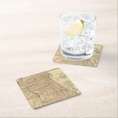 Blanchard's kaart van Chicago Kartonnen Onderzetters (Insitu)