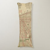 Blanchard's kaart van Chicago Lichaamskussen (Voorkant Verticaal)