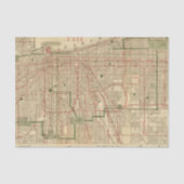 Blanchard's kaart van Chicago Tissuepapier (Voorkant)