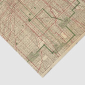 Blanchard's kaart van Chicago Tissuepapier (Detail)
