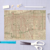 Blanchard's kaart van Chicago Tissuepapier (Craft)