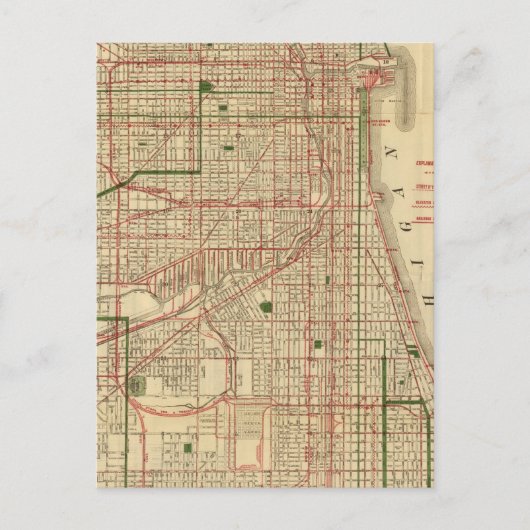 Blanchard's map of Chicago Briefkaart (Voorkant)