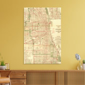 Blanchard's map of Chicago Canvas Afdruk (Insitu (Woonkamer))