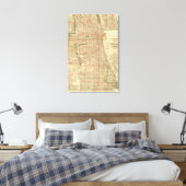 Blanchard's map of Chicago Canvas Afdruk (Insitu (Slaapkamer))