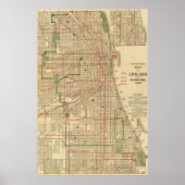 Blanchard's map of Chicago Poster (Voorkant)