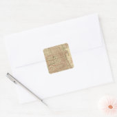Blanchard's map of Chicago Vierkante Sticker (Envelop)