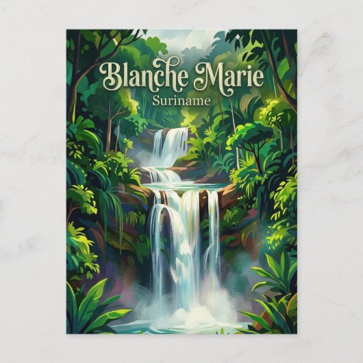 Blanche Marie Waterval Suriname Briefkaart (Voorkant)