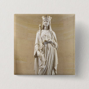 Blanche of Castilië (1188-1252) Koningin van Fran Vierkante Button 5,1 Cm