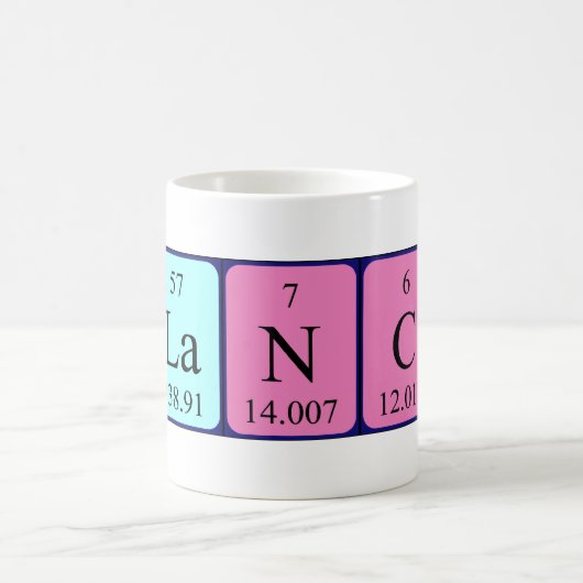 Blanche periodieke tabelnaam mok (Center)