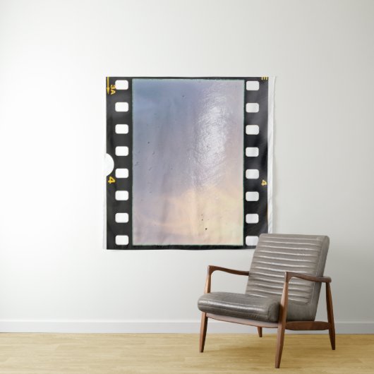 Blanco 35 mm lijst of strip op witte achtergrond wandkleed (In Situ (horizontaal))