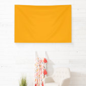 Blanco 4'x6'-banner met Oranje achtergrond Spandoek (Insitu)