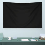 Blanco 4'x6'-banner met zwarte achtergrond spandoek (Beurs)