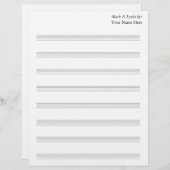 Blanco 8 vel muziek (Voorkant / Achterkant)