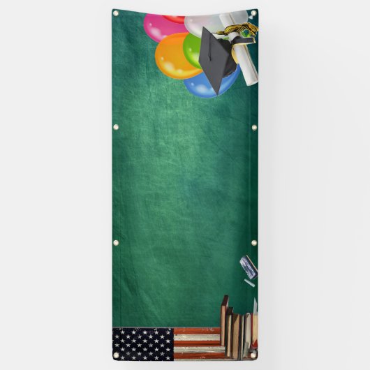 blanco afstudeerder spandoek (Verticaal)