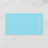 Blanco Aqua Starfish Border Place Cards, medium Plaatskaartje (Achterkant)