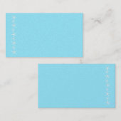 Blanco Aqua Starfish Border Place Cards, medium Plaatskaartje (Voorkant / Achterkant)