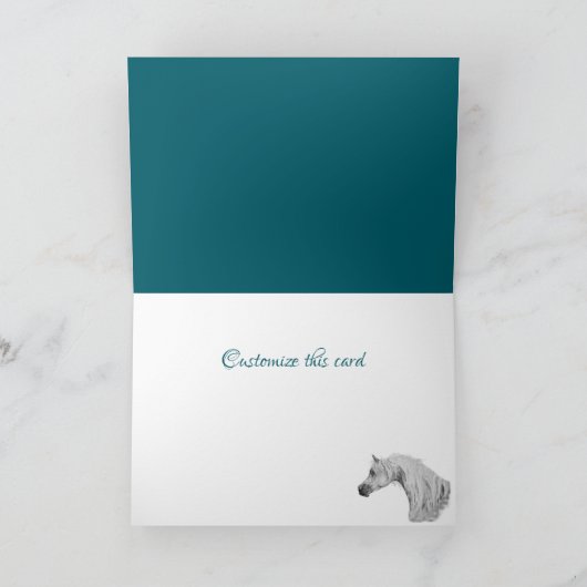  blanco Arabian Horse Kaart (Binnen)