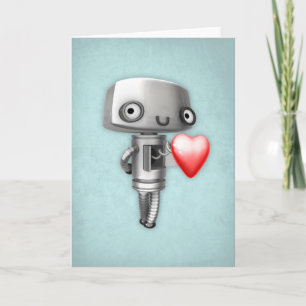 Blanco art Card - Robot Love Feestdagen Kaart