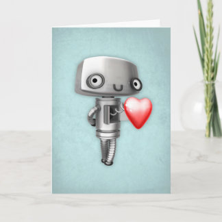 Blanco art Card - Robot Love Feestdagen Kaart