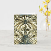 Blanco art nouveau 16 wenskaart kaart (Gele Bloem)