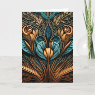 Blanco art nouveau 3 wenskaart kaart