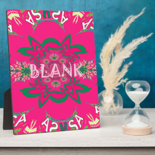 Blanco baby vivid roze floral paars shausmonogram fotoplaat