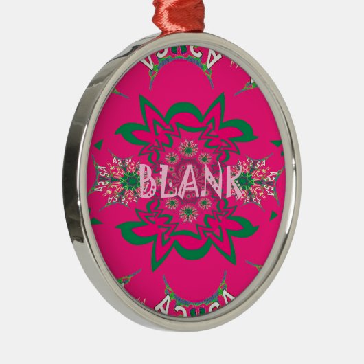 Blanco baby vivid roze floral paars shausmonogram metalen ornament (Rechts)