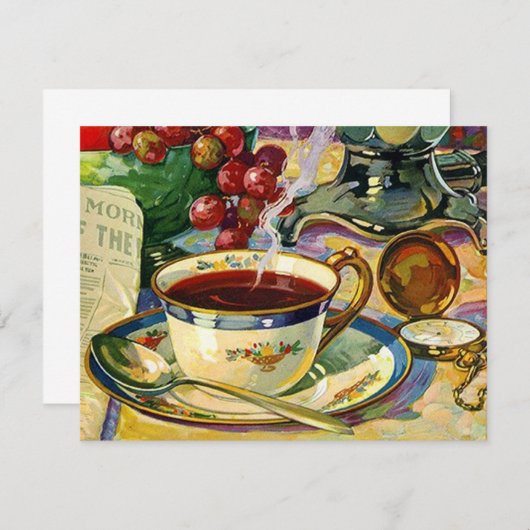 Blanco "back Morning Coffee" nog steeds in het lev Kaart (Voorkant / Achterkant)