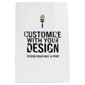 Blanco Bedrijf Branded Aangepaste Gepersonaliseerd Medium Cadeauzakje (Voorkant)