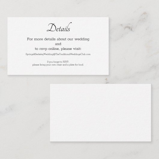 Blanco behuizingskaart (voeg uw eigen achtergrond informatiekaartje (Voorkant / Achterkant)